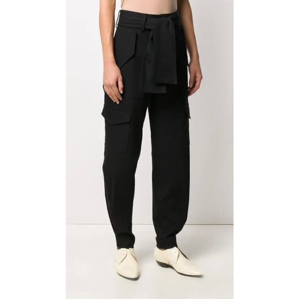 DEREK LAMβ 10 CROSBY Elian Utility Trousers womenβs size 8 black